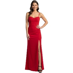 image:imageDavids Bridal Seamed Corset Bodice Crepe Sheath DressRed