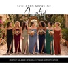 image:imageDavids Elegant Crepe Sculpted Neckline Sheath Maxi Gown  Sleeveless Silhouette with High Slit Tailored Back Zipper Wedding Guest Gala Cocktail Celebration Attire for Formal EventsBlack